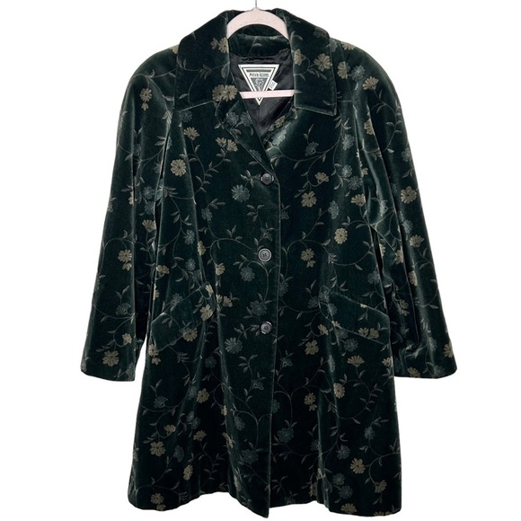 Marvin Richards Velvety Soft Floral Trench Coat